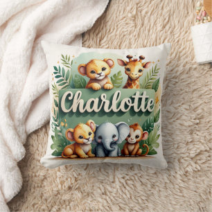 Safari Adventure Charlotte Throw Pillow