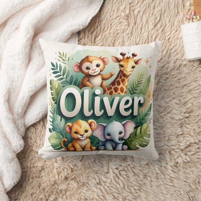 Safari Adventure Oliver Throw Pillow (Blanket)