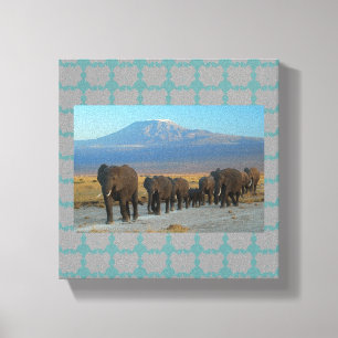 Safari Africa Elephants Canvas Print