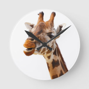 Safari Africa Jungle Giraffe Round Clock