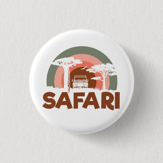 Safari Africa Theme 1 Inch Round Button (Front)