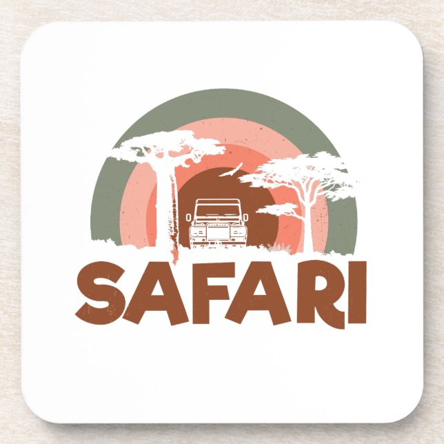 Safari Africa Theme Coaster (Front)