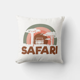 Safari Africa Theme Throw Pillow