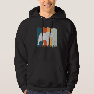 Safari Africa Wildlife Animal Retro Elephant Hoodie