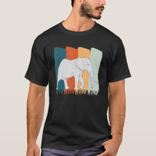 Safari Africa Wildlife Animal Retro Elephant T-Shirt