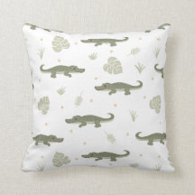 Safari Alligator Throw Pillow