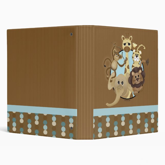 Safari Animal Baby Photo Book Binder (Background)