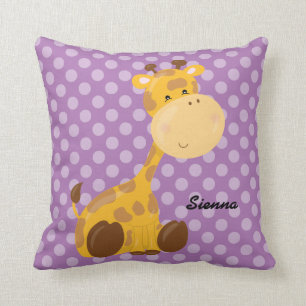Safari Animal, choose your own background colour Throw Pillow
