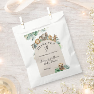 Safari Animal Jungle Modern Baby Shower Favour Bag