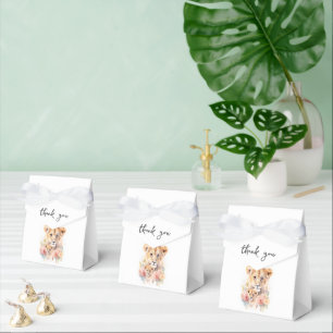 Safari Animal Lion Floral Mom Baby Shower Favor Box