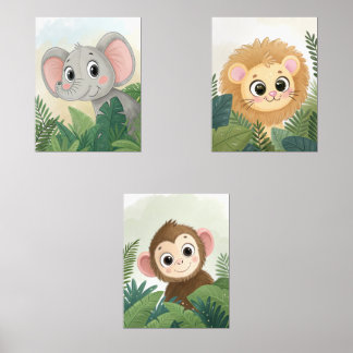 Safari Animal Nursery Décor Jeu Neutre Genre