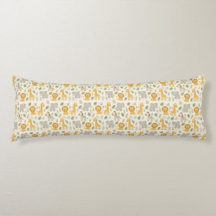 Safari animal nursery print body pillow