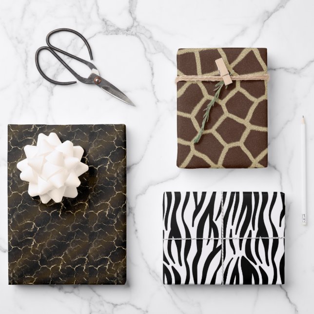 Safari animal print wrapping sheet set (Front)
