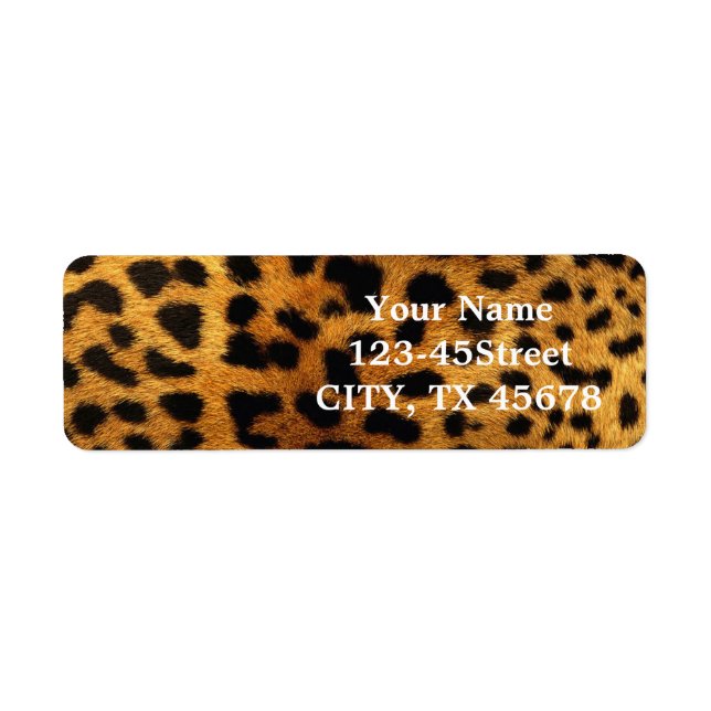 Safari animal sauvage papier noir et brun guépard (Devant)