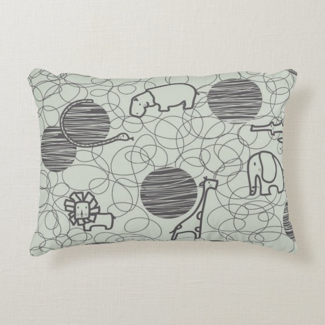 safari animals 1 decorative pillow (Front)