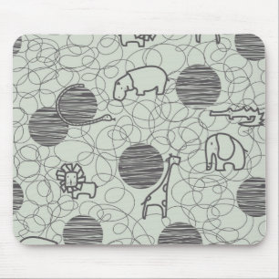 safari animals 1 mouse pad