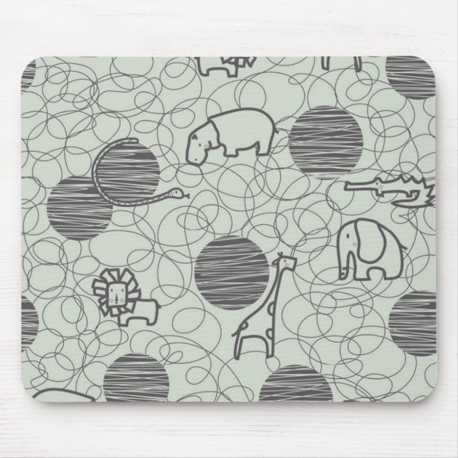 safari animals 1 mouse pad (Front)