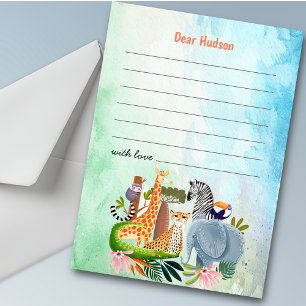 Safari animals any age boy birthday time capsule card