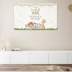 Safari Animals Baby Shower Boy Banner