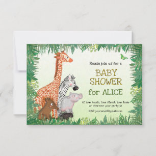 Safari animals baby shower invite (small)