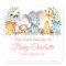 Safari Animals Baby Shower Pink Bookplate Labels