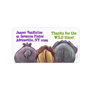 Safari Animals Backside Address Labels