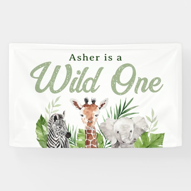 Safari Animals Birthday Banner (Horizontal)
