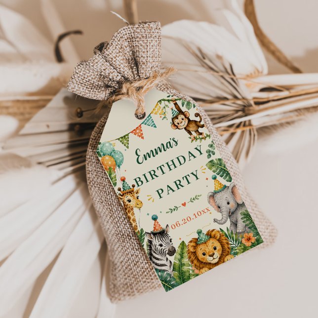 Safari Animals Birthday Gift Tags (Creator Uploaded)