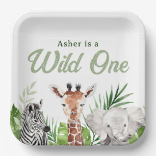 Safari Animals Birthday  Paper Plates