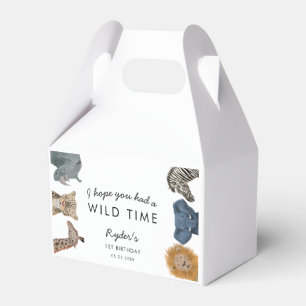 Safari Animals Birthday Party Wild Time Favor Box