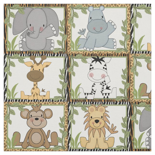 Safari Animals Fabric (Swatch)