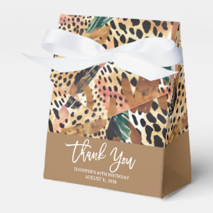 Safari Animals' Fur Prints Patterns Colourful Brow Favor Box