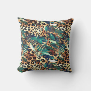 Safari Animals' Fur Prints Patterns Exotic Modern Throw Pillow