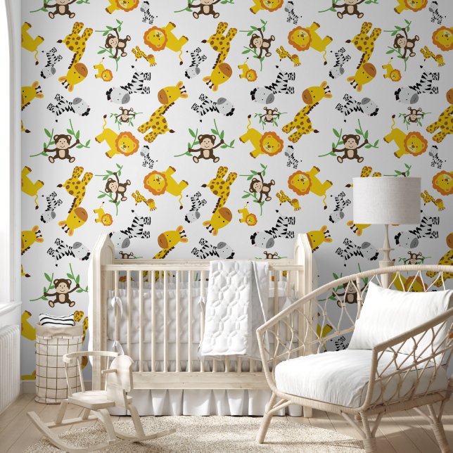 Safari Animals Jungle Cute Baby Wallpaper (Kids)