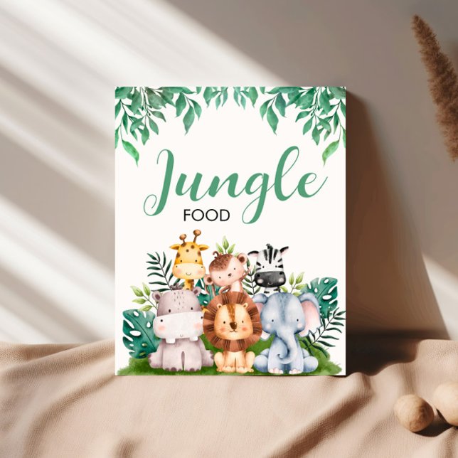 Safari Animals Jungle Food Sign,Wild ONE Birthday  Poster (Creator Uploaded)