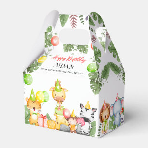 Safari Animals Kids Party Favor Box