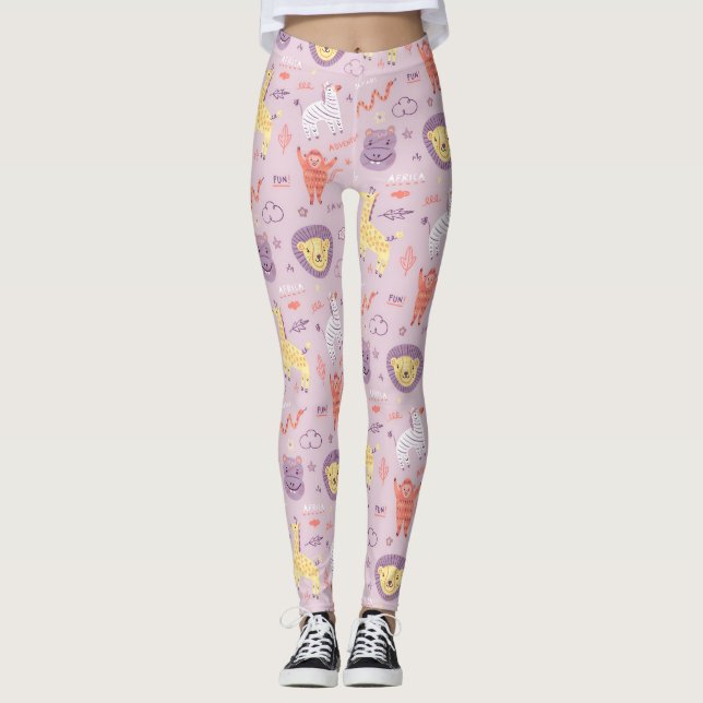 Safari Animals Leggings (Front)
