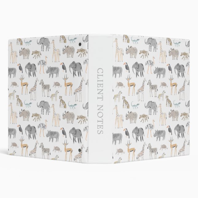 Safari Animals Minimal nursery Binder (Background)