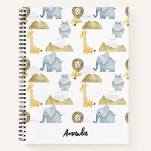 Safari animals notebook