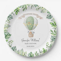 Safari animals on Hot air balloon baby boy shower
