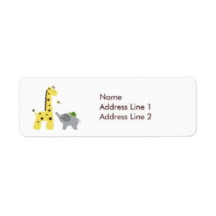 Safari Animals Return Address Labels