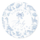 Safari animals Toile de Jouy Baby shower