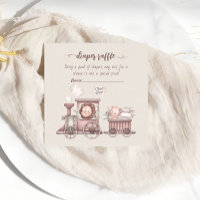 Safari Animals Train Baby Shower Diaper