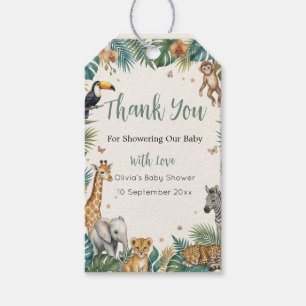 Safari Animals   Tropical Jungle Baby Shower  Gift Tags