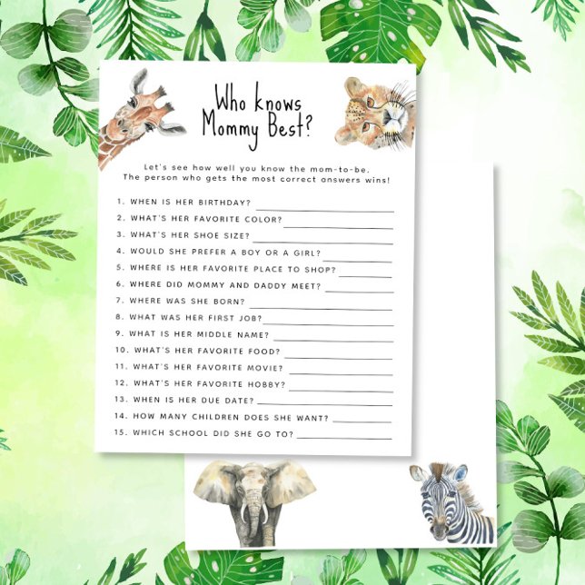 Safari animals - Who knows mommy best (Creator Uploaded)