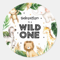 Safari Animals Wild One 1st Birthday Party
