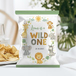 Safari Animals Wild One Birthday Chip Bag Wrapper<br><div class="desc">Bring wild fun to your snack table with our Safari Animals Wild One Birthday Chip Bag Wrapper! Featuring adorable safari animals, surrounded by lush greenery and warm jungle tones, these wrappers turn ordinary treats into exciting party highlights. Perfect for a Wild One, jungle, or safari-themed birthday, each wrapper is easy...</div>