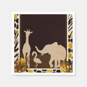 Safari Animals Zoo Birthday Party Napkin