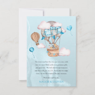 Safari Animaux Ballons Garçon Baby shower Merci