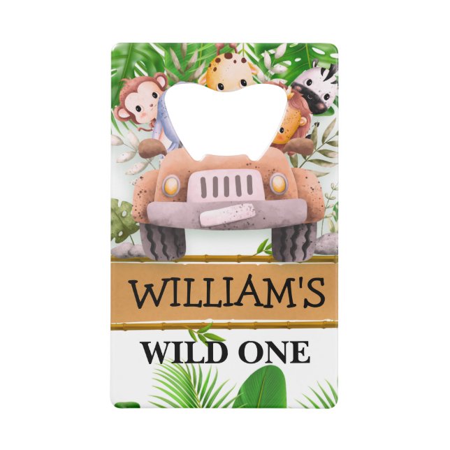 Safari Animaux Wild One JUNGLE Anniversaire (Devant)